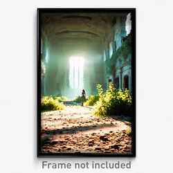 Pixel Art Poster - Secret Ruin (8 Bit Psychedelic Trippy Weird Video Game Print)