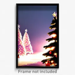 Pixel Art Poster - Captivating Christmas (8 Bit Psychedelic Video Game Print)