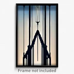 Pixel Art Poster - Tall Gallows (8 Bit Psychedelic Trippy Video Game Print)