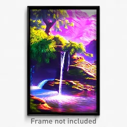 Pixel Art Poster - Nifty Stream (8 Bit Psychedelic Trippy Video Game Print)