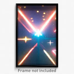 Pixel Art Poster - Distinct Star (8 Bit Psychedelic Trippy Video Game Print)