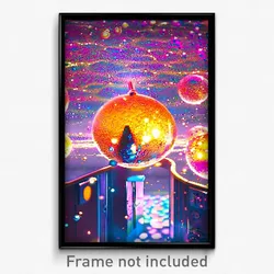 Pixel Art Poster - Bubbly Ghetto (8 Bit Psychedelic Trippy Video Game Print)
