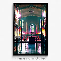 Pixel Art Poster - Antique Sanctuary (8 Bit Psychedelic Trippy Video Game Print)
