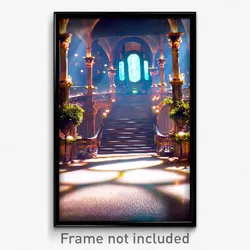 Pixel Art Poster - Fancy Esplande (8 Bit Psychedelic Trippy Video Game Print)
