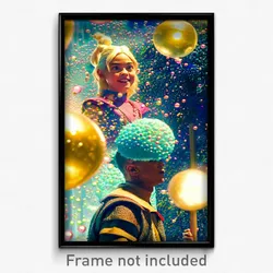 Pixel Art Poster - Bubbly Commune (8 Bit Psychedelic Trippy Video Game Print)