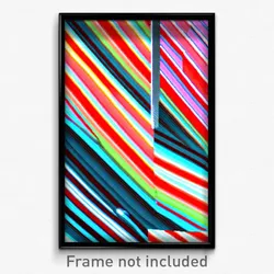 Pixel Art Poster - Striped Rift (8 Bit Psychedelic Trippy Video Game Print)