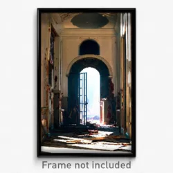Pixel Art Poster - Damaged Vestibule (8 Bit Psychedelic Trippy Video Game Print)