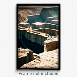 Pixel Art Poster - Drab Quarry (8 Bit Psychedelic Trippy Weird Video Game Print)