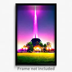 Pixel Art Poster - Gargantuan Park (8 Bit Psychedelic Trippy Video Game Print)
