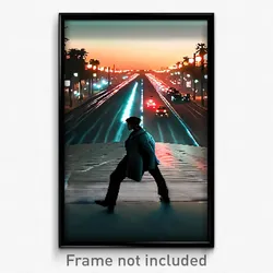 Pixel Art Poster - Infamous Boulevard (8 Bit Psychedelic Video Game Print)