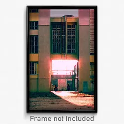 Pixel Art Poster - Rundown Middle School (8 Bit Psychedelic Video Game Print)