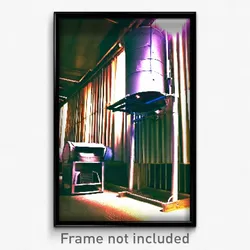 Pixel Art Poster - Dim Drying Machine (8 Bit Psychedelic Video Game Print)