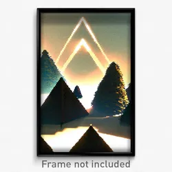 Pixel Art Poster - Triangular Copse (8 Bit Psychedelic Trippy Video Game Print)