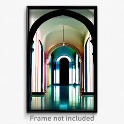 Pixel Art Poster - Fabulous Arch (8 Bit Psychedelic Trippy Video Game Print)