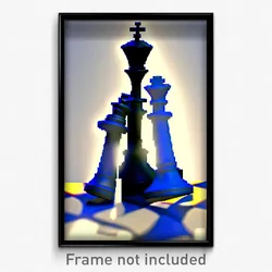 Pixel Art Poster - Unwelcoming Chess Piece (8 Bit Psychedelic Video Game Print)