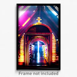 Pixel Art Poster - Urban Ark (8 Bit Psychedelic Trippy Weird Video Game Print)