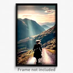 Pixel Art Poster - Dizzying Highland (8 Bit Psychedelic Trippy Video Game Print)