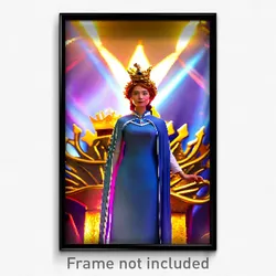 Pixel Art Poster - Adventurous Crown (8 Bit Psychedelic Trippy Video Game Print)