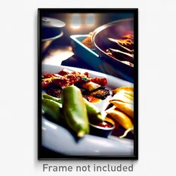 Pixel Art Poster - Subtle Enchiladas (8 Bit Psychedelic Trippy Video Game Print)