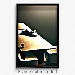 Pixel Art Poster - Captivating Table (8 Bit Psychedelic Trippy Video Game Print)