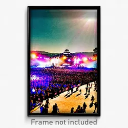 Pixel Art Poster - Heavenly Music Festival (8 Bit Psychedelic Video Game Print)