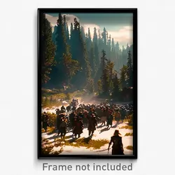 Pixel Art Poster - Crowded Wilderness (8 Bit Psychedelic Video Game Print)