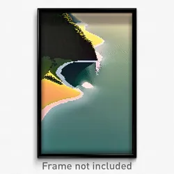 Pixel Art Poster - Wiggly Inlet (8 Bit Psychedelic Trippy Video Game Print)