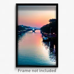 Pixel Art Poster - Pretty Waterway (8 Bit Psychedelic Trippy Video Game Print)