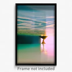 Pixel Art Poster - Clear Bank (8 Bit Psychedelic Trippy Weird Video Game Print)