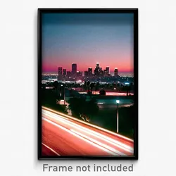 Pixel Art Poster - Classic Los Angeles (8 Bit Psychedelic Video Game Print)