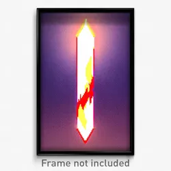 Pixel Art Poster - Wiggly Arrowslit (8 Bit Psychedelic Trippy Video Game Print)