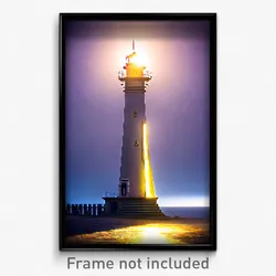 Pixel Art Poster - Zealous Lighthouse (8 Bit Psychedelic Video Game Print)