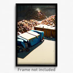 Pixel Art Poster - Vacant Heap (8 Bit Psychedelic Trippy Weird Video Game Print)