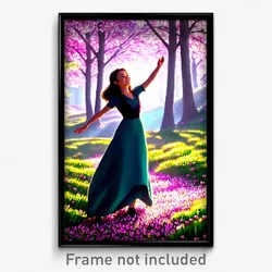 Pixel Art Poster - Blissful Spring (8 Bit Psychedelic Trippy Video Game Print)