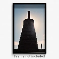 Pixel Art Poster - Monumental Chimney (8 Bit Psychedelic Video Game Print)
