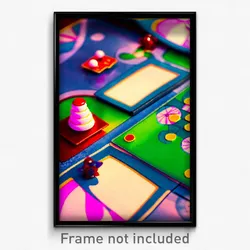 Pixel Art Poster - Whimsical Board Game (8 Bit Psychedelic Video Game Print)