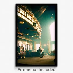 Pixel Art Poster - Antique Space (8 Bit Psychedelic Trippy Video Game Print)