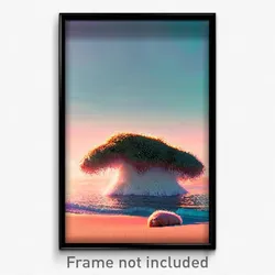Pixel Art Poster - Fluffy Gulf (8 Bit Psychedelic Trippy Weird Video Game Print)