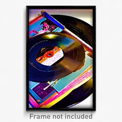 Pixel Art Poster - Complicated Vinyl Record (8 Bit Psychedelic Video Game Print)