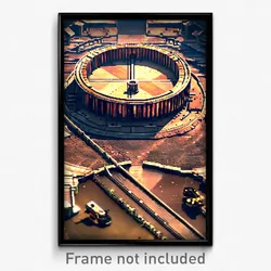 Pixel Art Poster - Stupendous Pit (8 Bit Psychedelic Trippy Video Game Print)