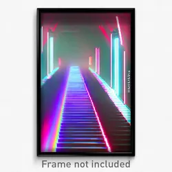 Pixel Art Poster - Digital Rill (8 Bit Psychedelic Trippy Video Game Print)