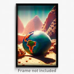 Pixel Art Poster - Rare Earth (8 Bit Psychedelic Trippy Weird Video Game Print)