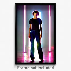 Pixel Art Poster - Thin Body (8 Bit Psychedelic Trippy Weird Video Game Print)