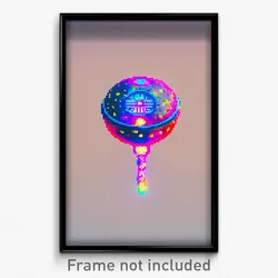 Pixel Art Poster - Zany Mound (8 Bit Psychedelic Trippy Weird Video Game Print)