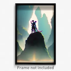 Pixel Art Poster - Majestic Ego Exploration (8 Bit Psychedelic Video Game Print)