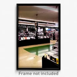 Pixel Art Poster - Bleak Record Store (8 Bit Psychedelic Video Game Print)