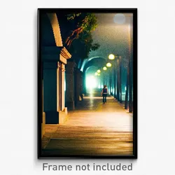 Pixel Art Poster - Dim Promenade (8 Bit Psychedelic Trippy Video Game Print)