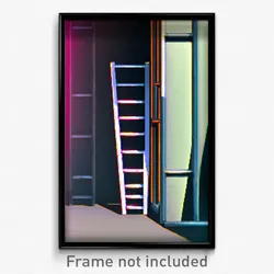 Pixel Art Poster - Ordinary Ladder (8 Bit Psychedelic Trippy Video Game Print)