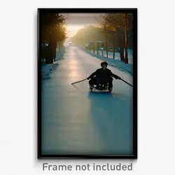 Pixel Art Poster - Cold Thoroughfare (8 Bit Psychedelic Trippy Video Game Print)