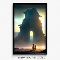 Pixel Art Poster - Unnatural Empire (8 Bit Psychedelic Trippy Video Game Print)